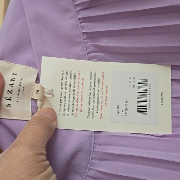 Sezane Dilo Long Pleaded Flowy Skirt - Picture 7 of 9